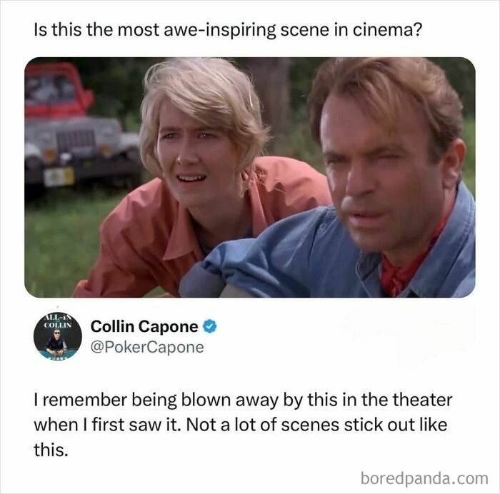 Laura Dern and Sam Neill looking astonished in a scene, capturing a powerful moment from TV, movies, and media.