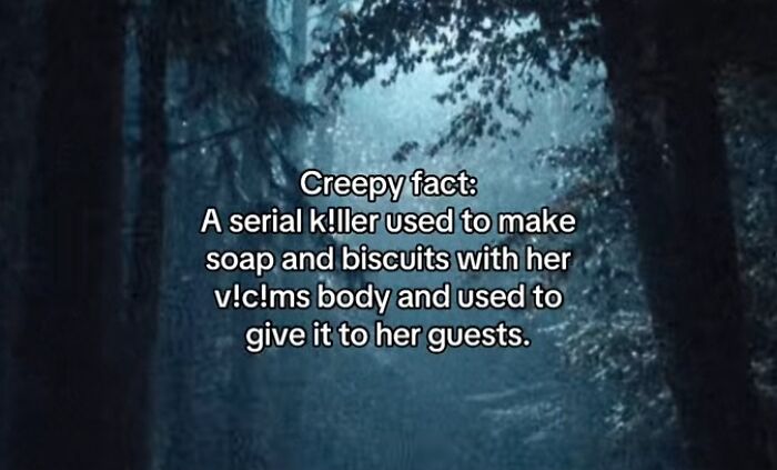 A dark, eerie forest path with a creepy story about a serial killer for sleepless nights.