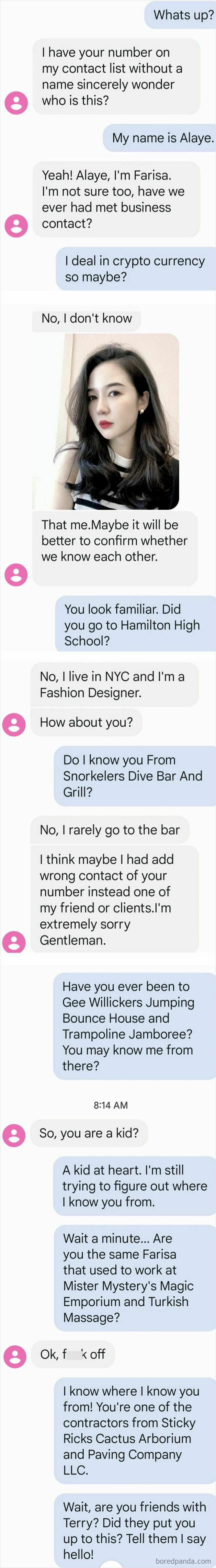 A lengthy conversation displays scammers making rookie moves, creating funny interactions with the wrong person.