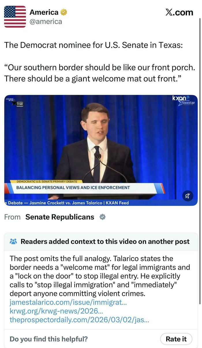 A politician being fact-checked for their statements on immigration and border policy, showing how people are fact-checked.