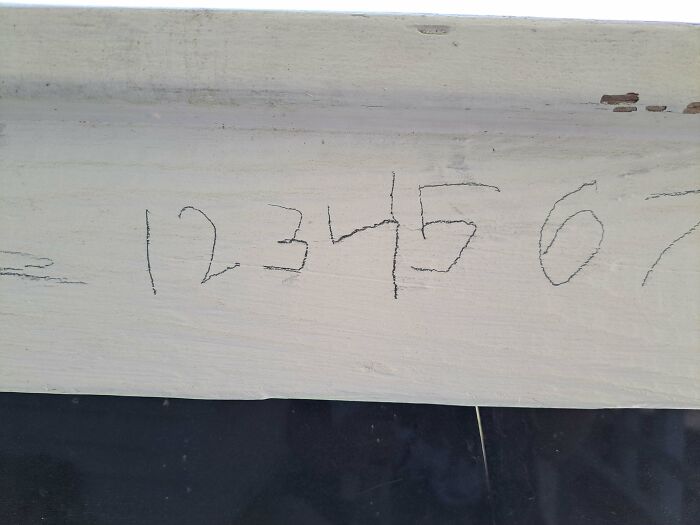 Numbers 1-7 written in chalk on a light-colored surface, showcasing a moment that makes parents question their choices.