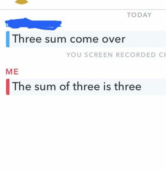 A text conversation where a ruthless woman silences a dumb man with a witty, literal response to his suggestive message.
