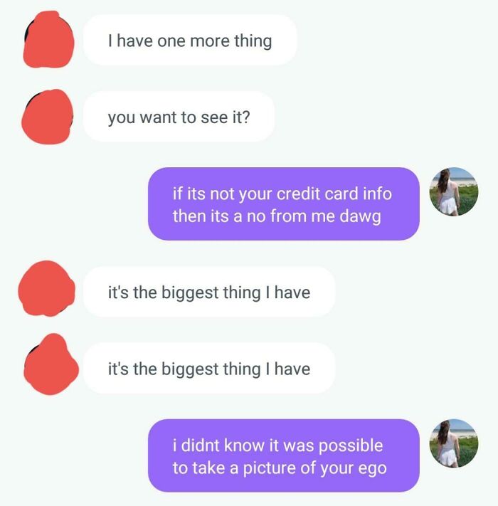 A screenshot of a text conversation where a ruthless woman silences a dumb man with a witty reply, celebrating the internet's reaction.