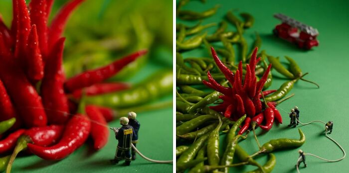 30 More Clever Miniature Worlds Where Everyday Food Becomes A Giant Adventure