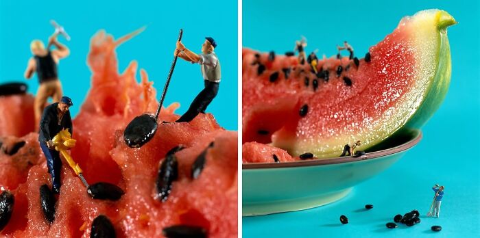 30 More Clever Miniature Worlds Where Everyday Food Becomes A Giant Adventure