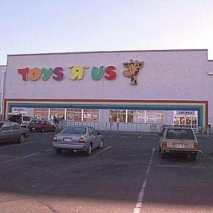 A Toys R Us store, evoking nostalgia for the magic of the 90s and 00s.