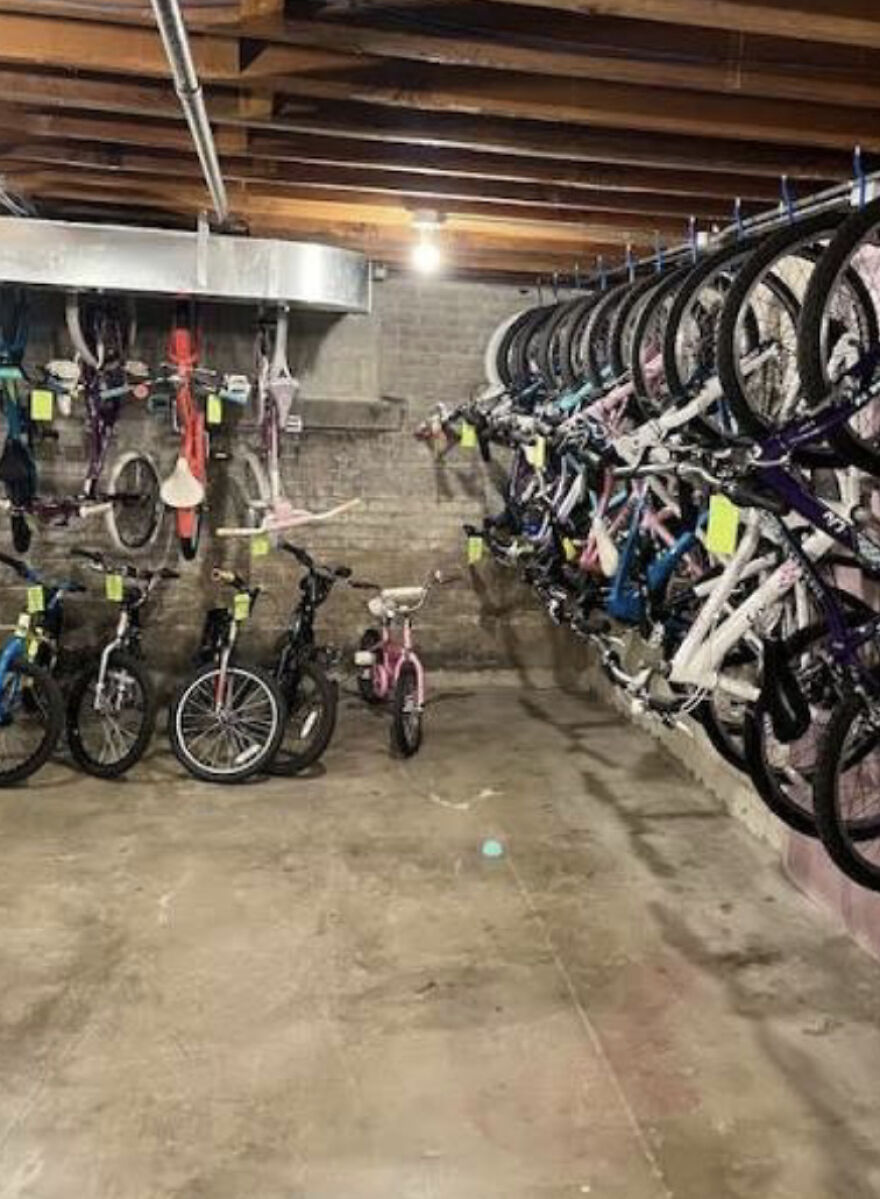 A room filled with bicycles, showcasing various side hustles for making extra dough.