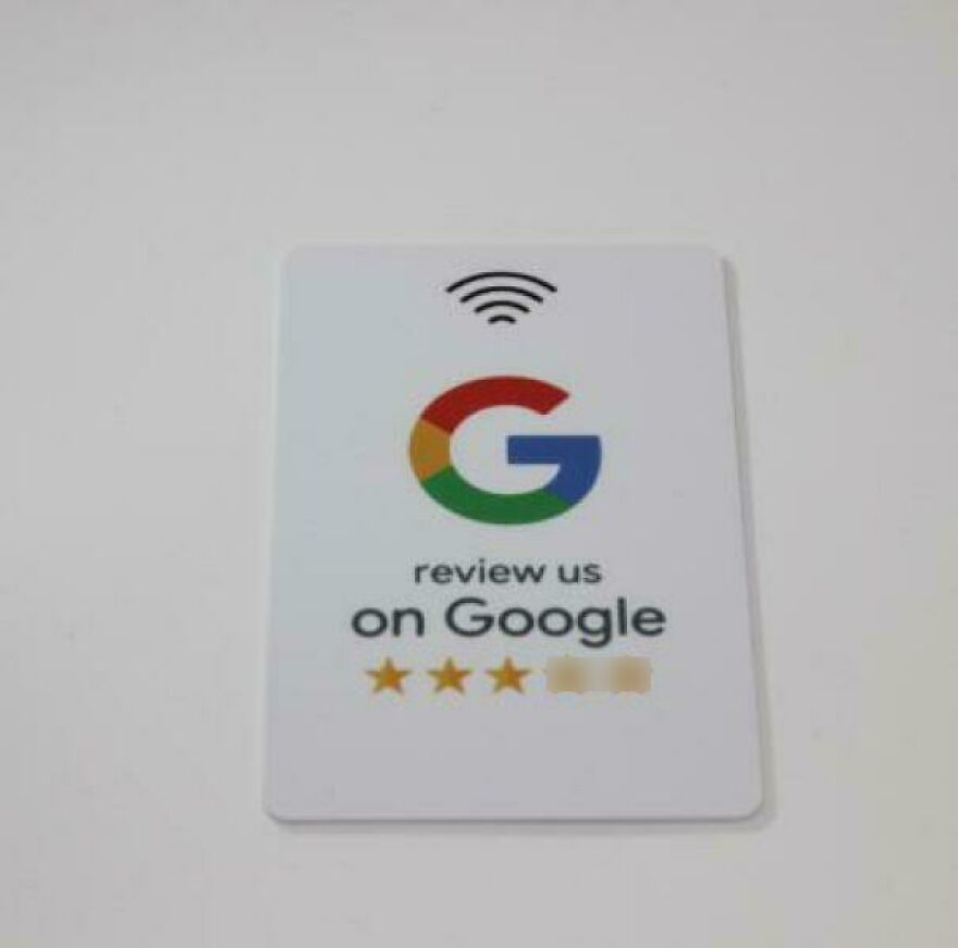 A Google review card, one of many weird side hustles to make extra dough.