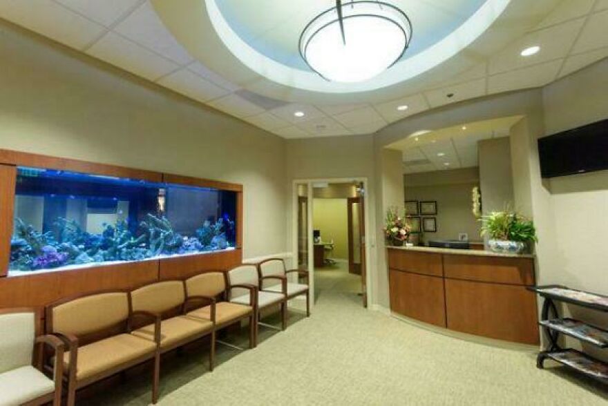 Office waiting room, a place to consider weird side hustles.