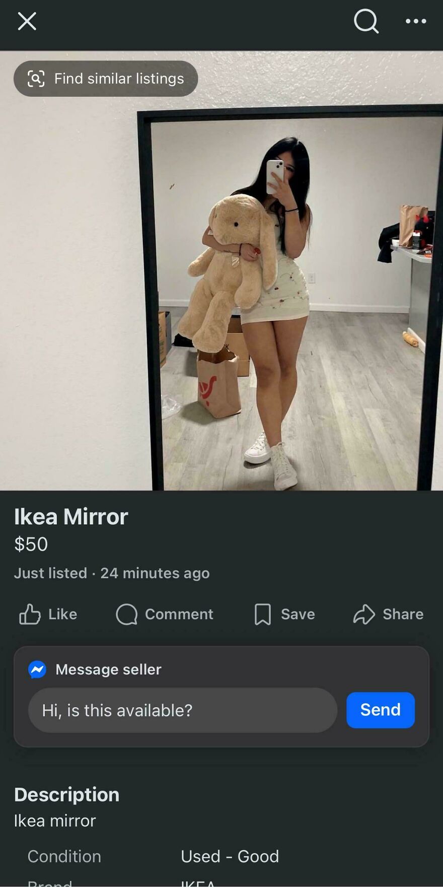 Seems Like You Could Have Just Taken A Photo Of The Mirror…