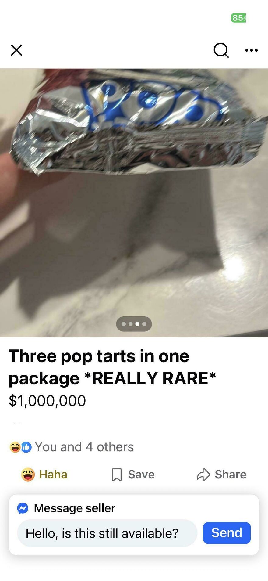 I Guess 3 Pop Tarts In One Wrapper Are Worth A Million Dollars To This Guy