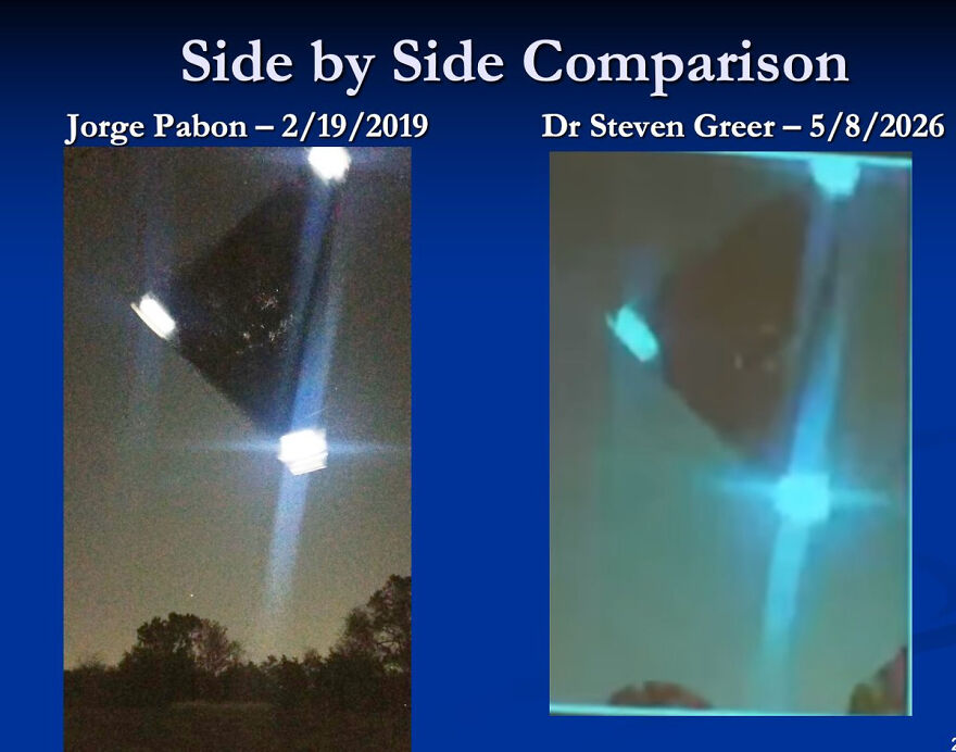Strange thing happening on Earth: Side by side comparison of mysterious flying objects.
