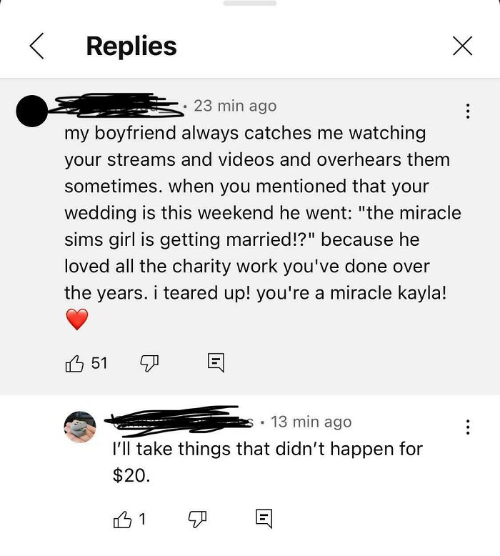 A social media post with a comment calling out others for lying about a story.