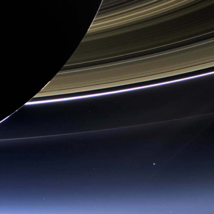 Fascinating finds of Saturn's rings and faint planetary glow from space.
