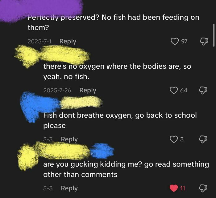 A hilarious moment of people being wrong about fish breathing oxygen with full confidence.
