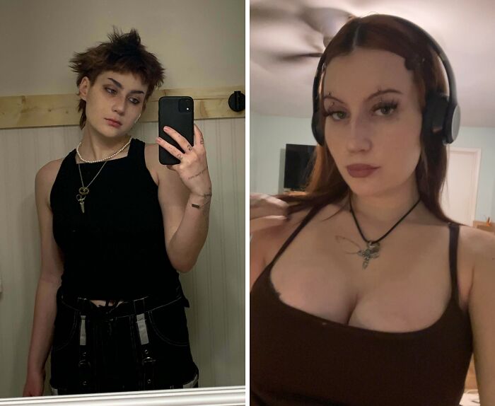An incredible transformation of an ugly duckling young woman, highlighting her style change.