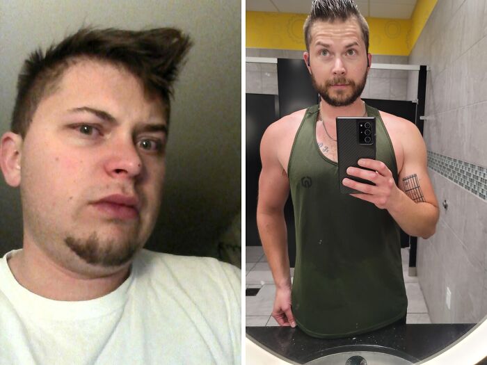 A remarkable before-and-after of an ugly duckling transformation, showing an incredible physical change.
