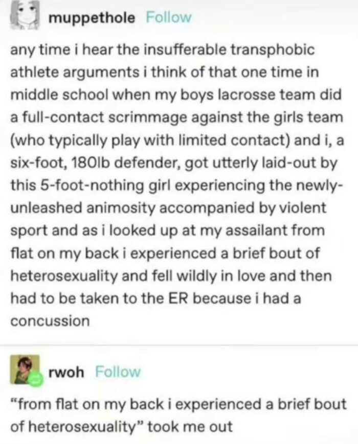A Tumblr post detailing a middle school lacrosse game and an unexpected experience. Best Things Shared On Tumblr.