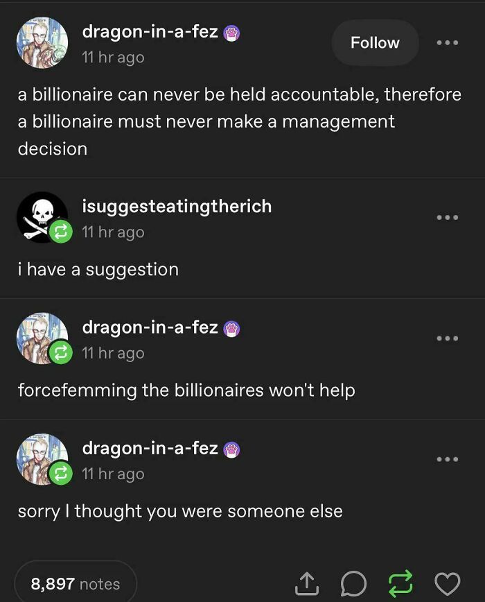 A Tumblr post about billionaires, showcasing some of the best things shared on the platform.