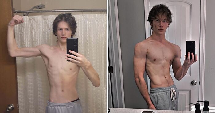 A young man's incredible transformation from a skinny ugly duckling to a muscular physique.