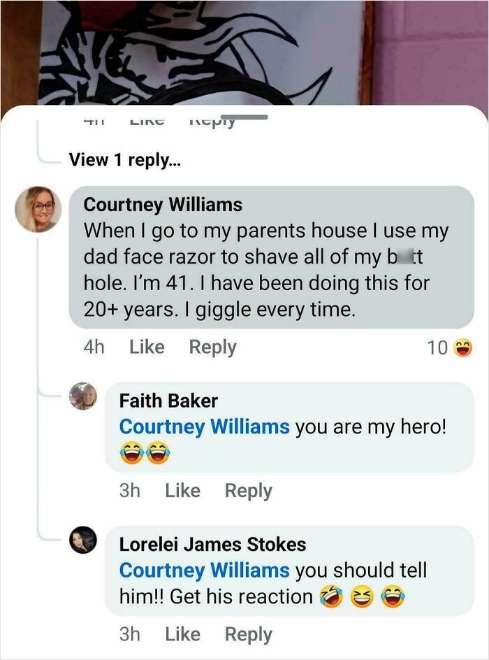 A screenshot of a Facebook comment about Funny Internet Moments and weird internet moments.