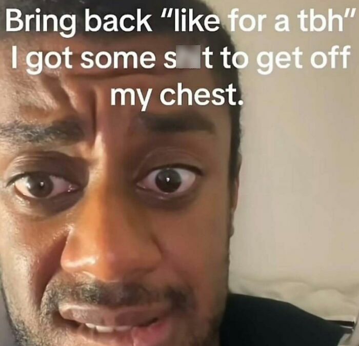 A man with a concerned expression. This unhinged meme is sure to change your mood.