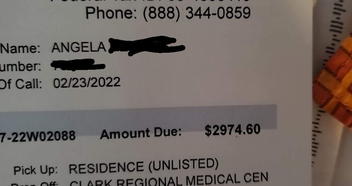 Obstacle: A bill with a large amount due, showing a mildly infuriating financial obstacle.