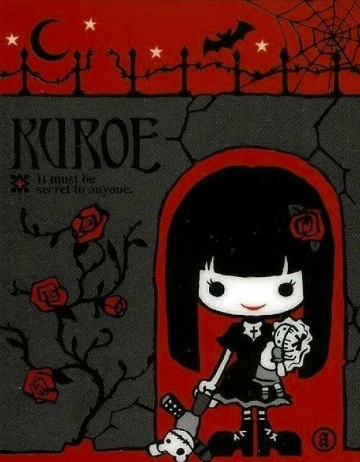 A gothic illustration of a girl with black hair holding a doll against a red and black background, symbolizing things people lost hope to find.