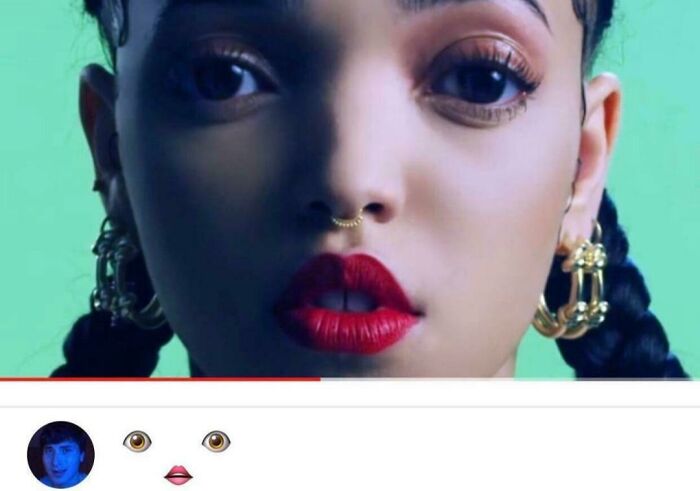 Blursed comments meme featuring a closeup of a person with a nose ring and red lipstick, evoking a chuckle and wonder.