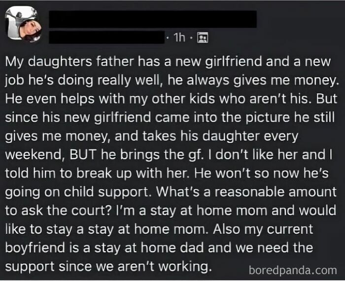A social media post detailing a custody dispute, reflecting reasons there's little hope for humanity in personal relationships.