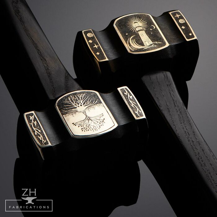 Forged And Engraved This Matching Set Of Striking Hammers 1 Year Ago Today