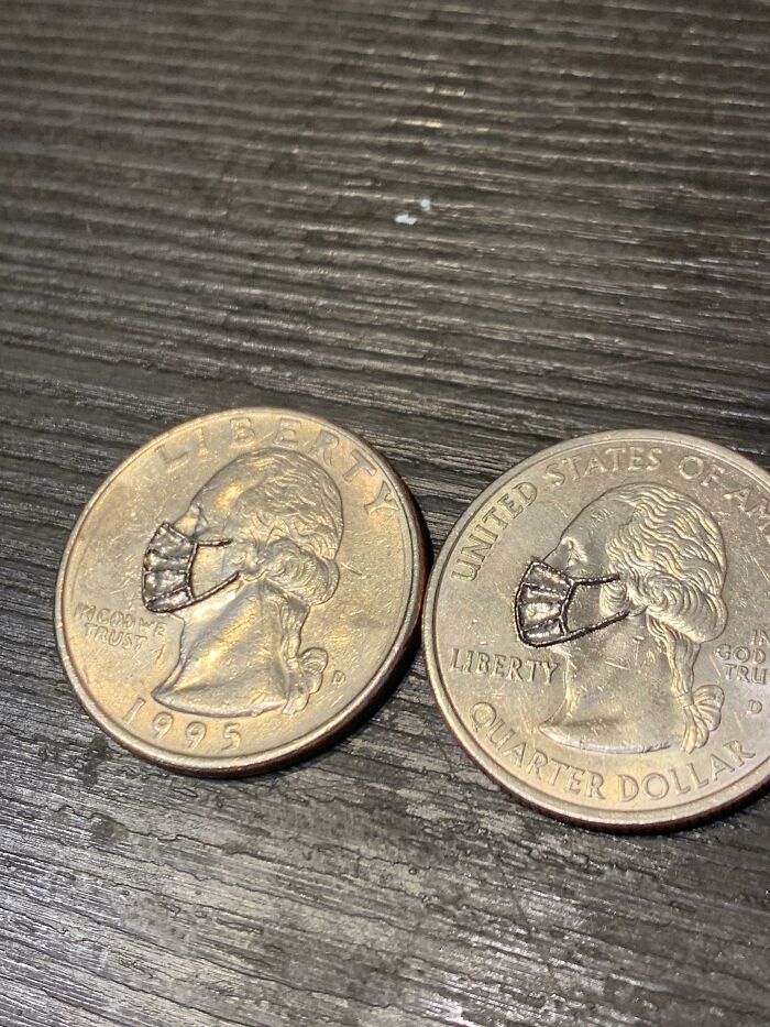 Laser Welded Some Face Masks On A Few Quarters. Done With 30g Stainless Wire On A Orion Lzr100 Laser Welder With A 10x Leica Microscope