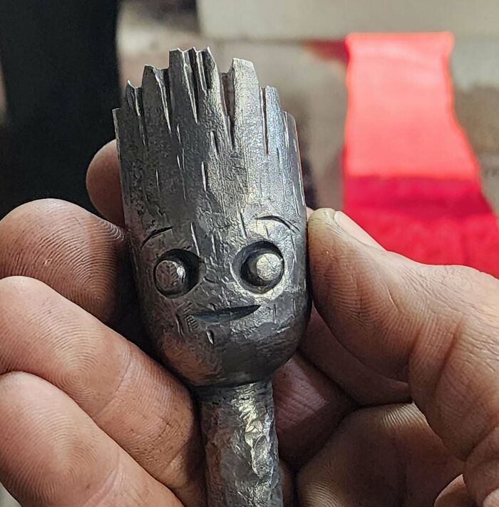 Had Some Kids At The Shop Today. They Wanted To Forge A Groot. So That's What We Did!