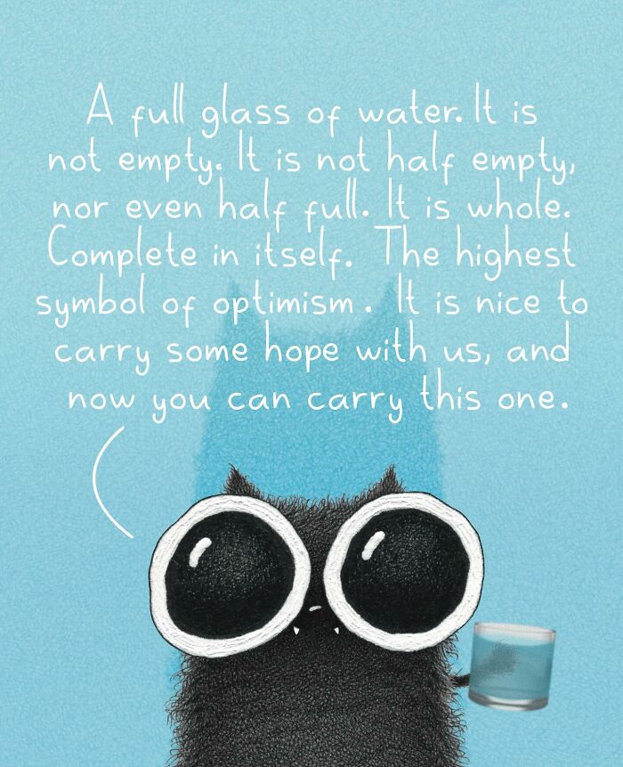 Adorable illustration of a cat on a blue background, saying Hey! I got a thing for you... everyday cat behavior.