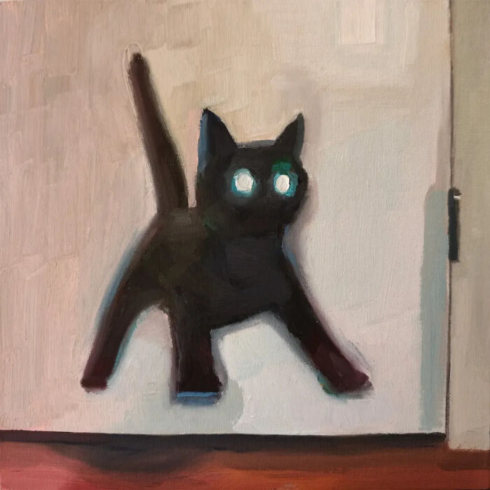 32 New Hilariously Absurd Oil Paintings That Turn Internet Cats And Viral Chaos Into Fine Art