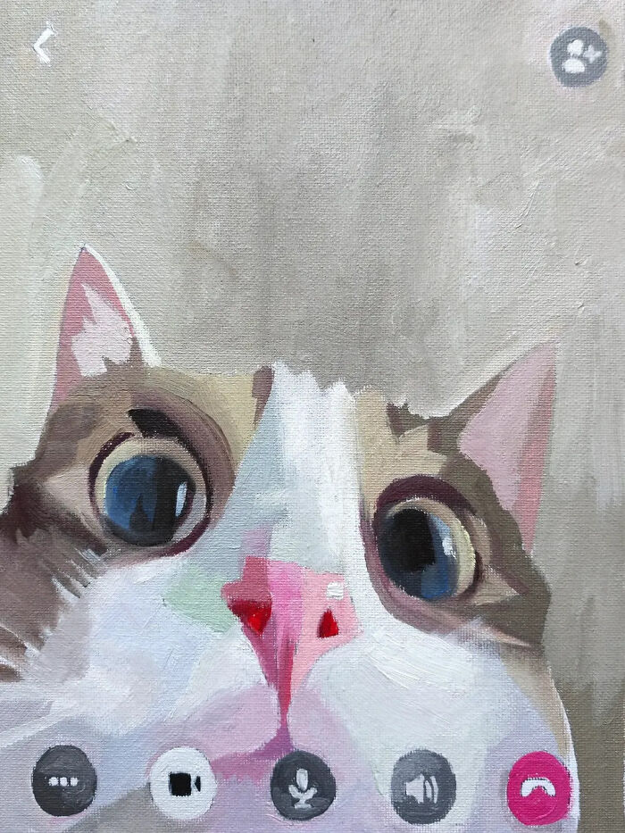 32 New Hilariously Absurd Oil Paintings That Turn Internet Cats And Viral Chaos Into Fine Art
