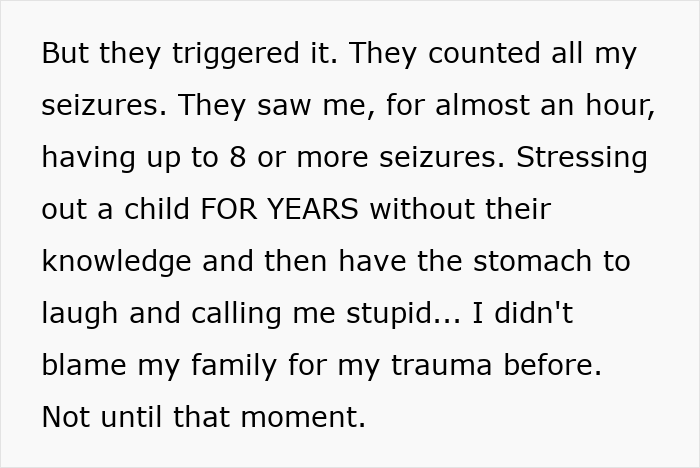 Guy Horrified To Learn Fam Purposely Triggered His Seizures For Years Just To See If His Meds Worked Guy Horrified To Learn Fam Purposely Triggered His Seizures For Years Just To See If His Meds Worked