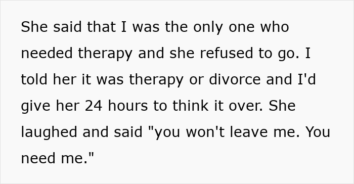 A mom wants control of kid's education and gives wife wardrobe rights.