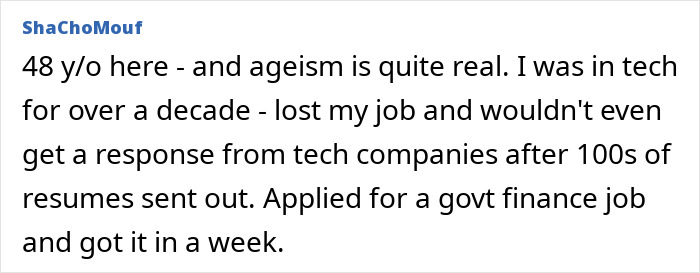 A woman shares her resume botoxing trick experience, highlighting ageism in tech after losing her job.