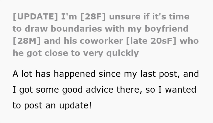 GF is concerned about BF having female friends, specifically a coworker taking up more time.