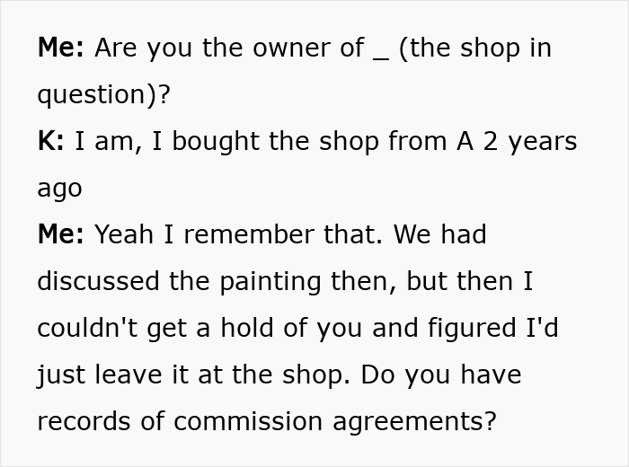 Store Owner Asks Artist To Talk To Her Through A Lawyer Thinking It Would Scare Them But She Gets A Letter Store Owner Asks Artist To Talk To Her Through A Lawyer Thinking It Would Scare Them But She Gets A Letter