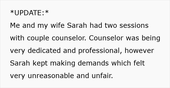A husband and wife in counseling over an open marriage, discussing new rules after husband meets another woman. A husband and wife in counseling over an open marriage, discussing new rules after husband meets another woman.