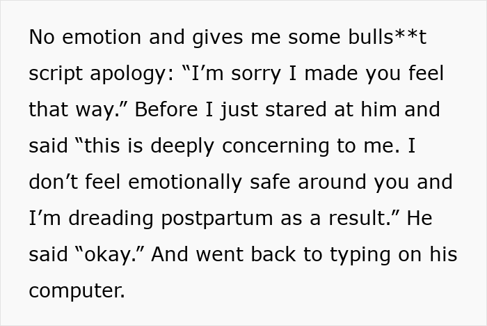 A screenshot of a Reddit post where a pregnant wife reaches her breaking point with her 46-year-old husband. A screenshot of a Reddit post where a pregnant wife reaches her breaking point with her 46-year-old husband.