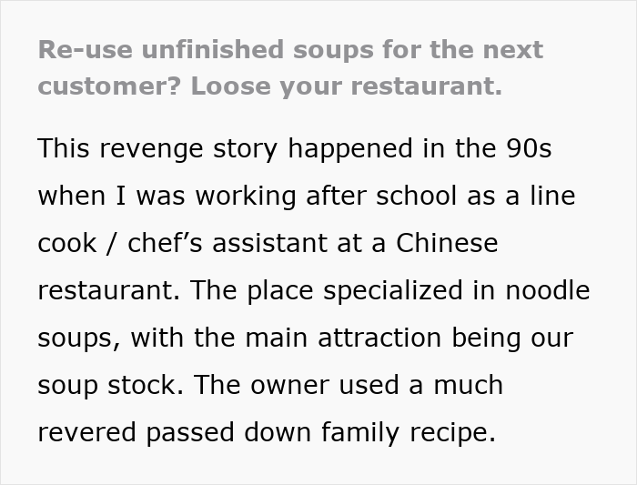 New Boss Cuts Costs By Reusing Customers' Leftovers, Veteran Employee Makes Sure Authorities Know New Boss Cuts Costs By Reusing Customers' Leftovers, Veteran Employee Makes Sure Authorities Know