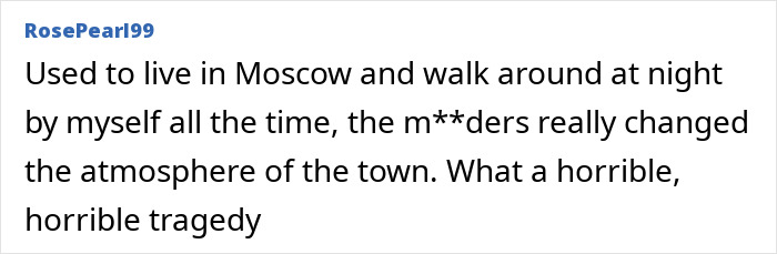 A comment from a former Moscow resident about the changed atmosphere after Bryan Kohberger's targeted house incident. A comment from a former Moscow resident about the changed atmosphere after Bryan Kohberger's targeted house incident.