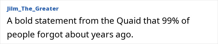 A screenshot of a comment on Randy Quaid's bizarre rant and the Days of Thunder sequel. A screenshot of a comment on Randy Quaid's bizarre rant and the Days of Thunder sequel.