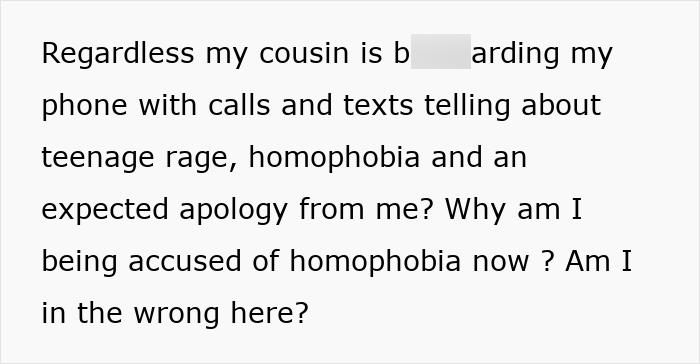 32YO Thinks That Being Gay Is His License To Be Rude To Bro's In-Laws, Gets Snubbed By 17YO Cousin 32YO Thinks That Being Gay Is His License To Be Rude To Bro's In-Laws, Gets Snubbed By 17YO Cousin