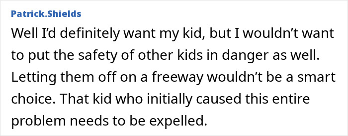 A comment by Patrick.Shields about parents smashing their way into school bus after driver refuses to release kids. A comment by Patrick.Shields about parents smashing their way into school bus after driver refuses to release kids.