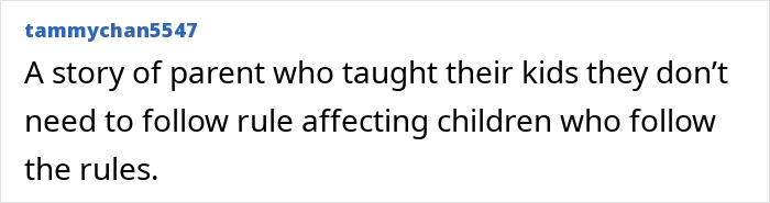 A parent's comment about teaching kids respect and following rules, relevant to the school bus incident. A parent's comment about teaching kids respect and following rules, relevant to the school bus incident.