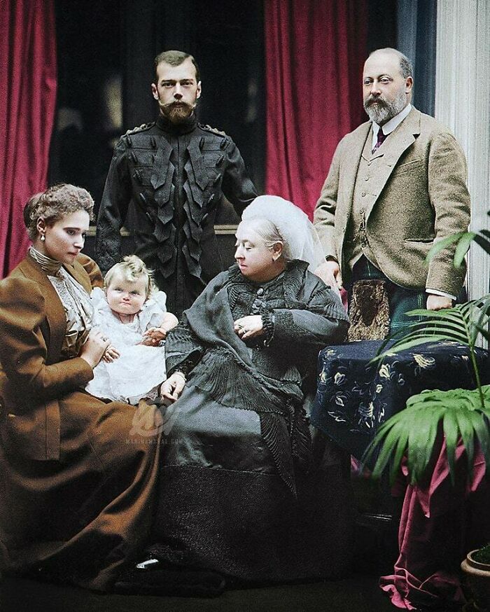 A royal family portrait, a moment nearly lost to history, featuring Queen Victoria and her descendants.
